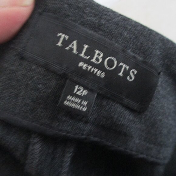 Talbots Pants Womens Size 12 Petite Gray Heritage Stretch Career Modern Trousers - Picture 2 of 2